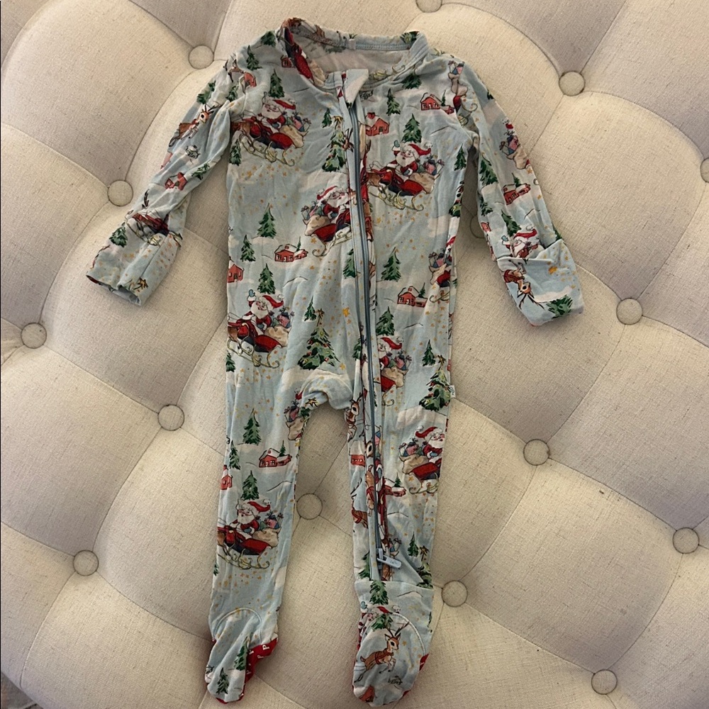 Santa Print Kids One Piece